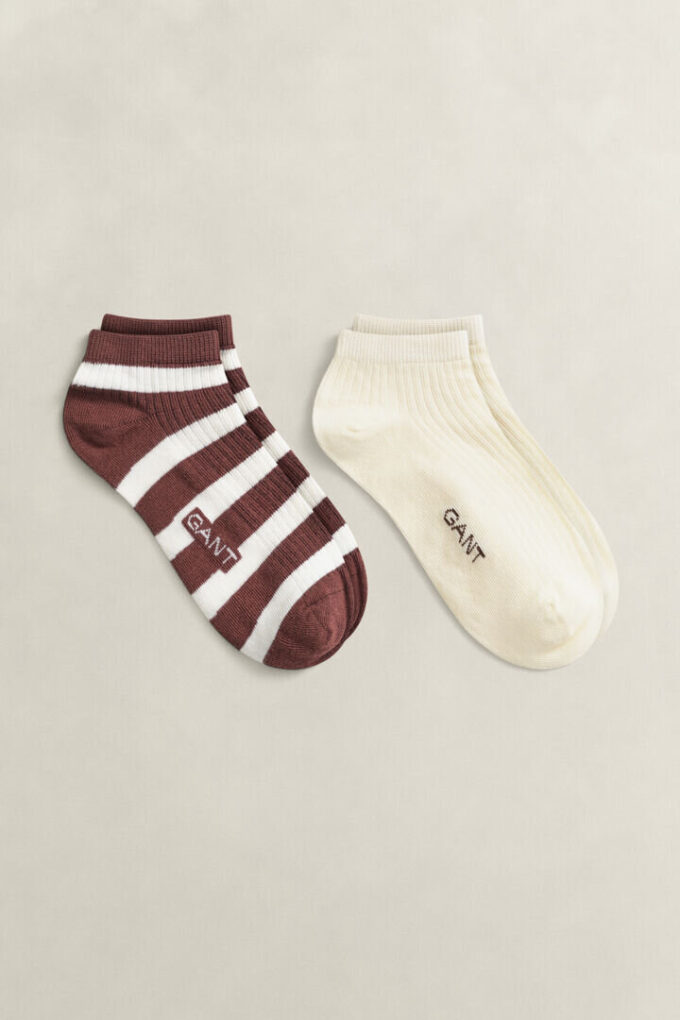 2-Pack Striped & Solid Ankle Socks 2-Pack Striped & Solid Ankle Socks