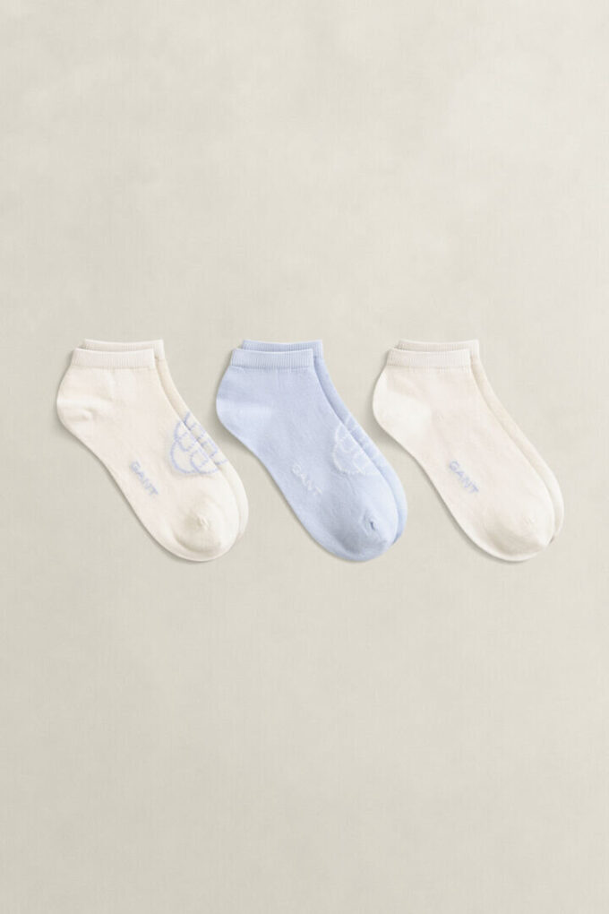 3-Pack Monogram & Solid Ankle Socks 3-Pack Monogram & Solid Ankle Socks