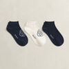 3-Pack Monogram & Solid Ankle Socks 3-Pack Monogram & Solid Ankle Socks