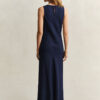 Bias Cut Linen Midi Dress
