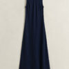 Bias Cut Linen Midi Dress