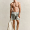 Block Striped Swim Shorts
