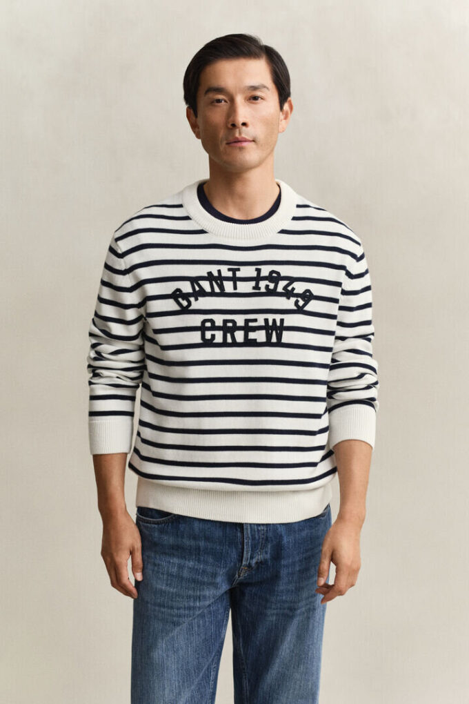 Breton Striped Graphic Sweater Breton Striped Graphic Sweater