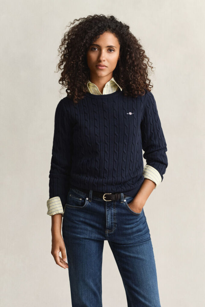Cable Knit Crew Neck Sweater Cable Knit Crew Neck Sweater