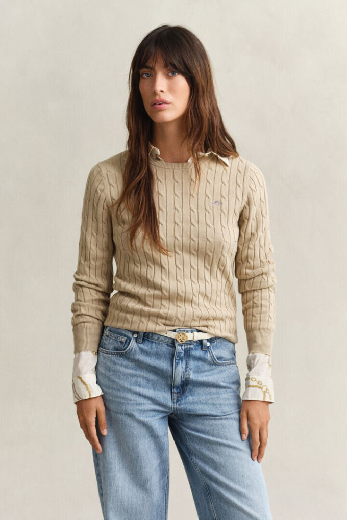 Cable Knit Crew Neck Sweater Cable Knit Crew Neck Sweater
