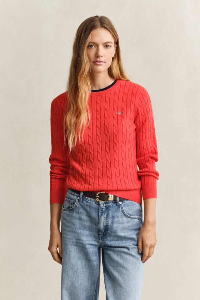 Cable Knit Crew Neck Sweater Cable Knit Crew Neck Sweater