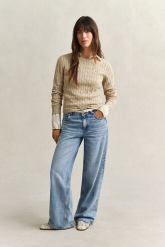 Cable Knit Crew Neck Sweater Cable Knit Crew Neck Sweater
