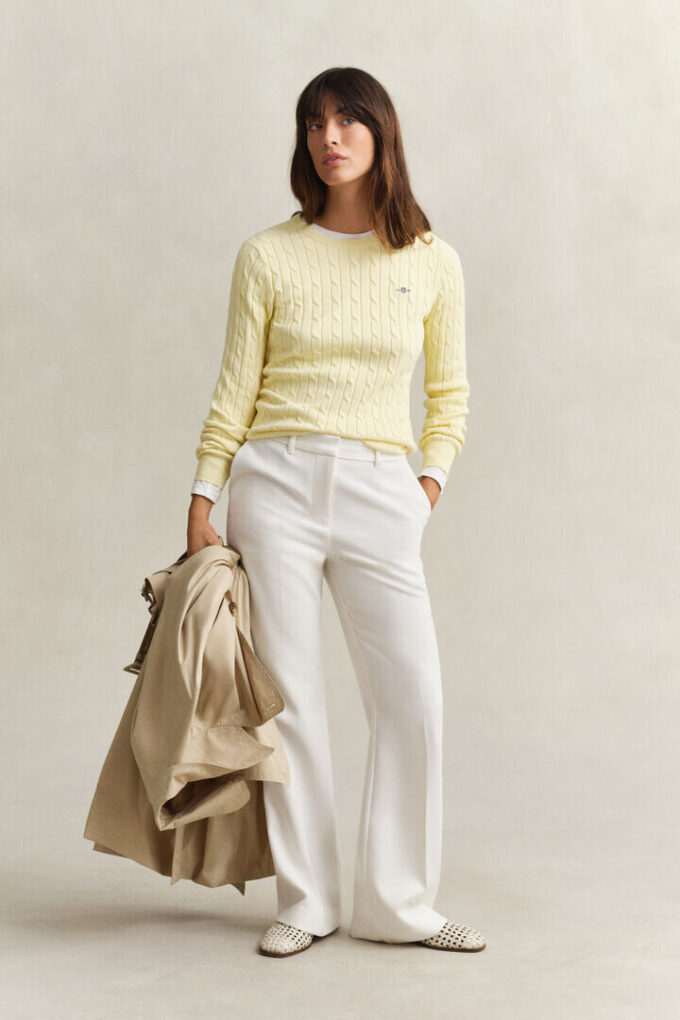 Cable Knit Crew Neck Sweater Cable Knit Crew Neck Sweater
