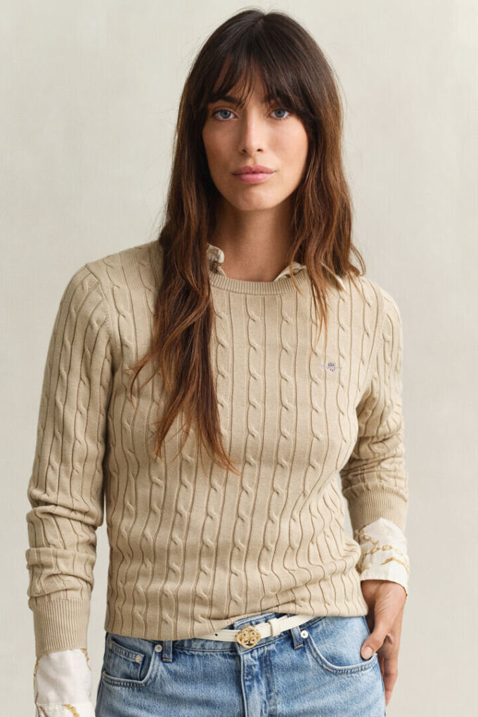 Cable Knit Crew Neck Sweater Cable Knit Crew Neck Sweater