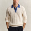 Cable Knit Polo Sweater Cable Knit Polo Sweater