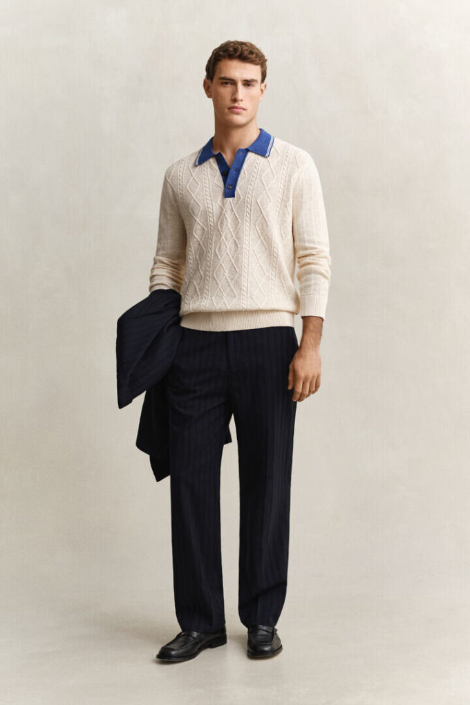 Cable Knit Polo Sweater Cable Knit Polo Sweater