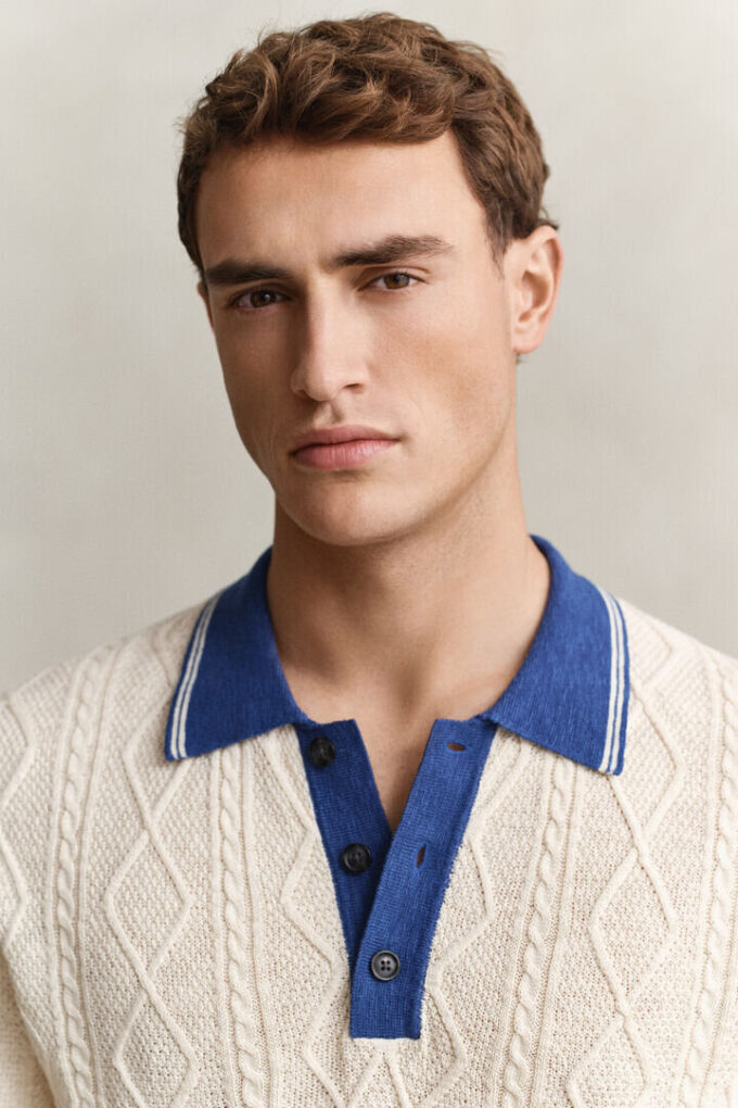 Cable Knit Polo Sweater Cable Knit Polo Sweater