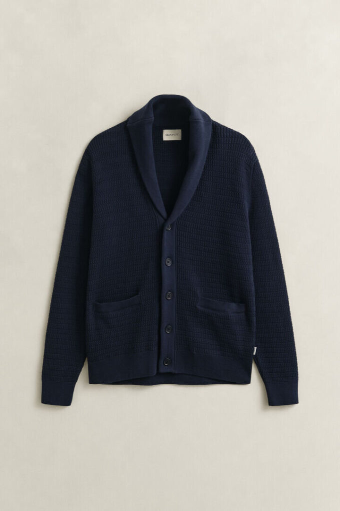 Cable Knit Shawl Collar Cardigan Cable Knit Shawl Collar Cardigan