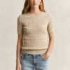 Cable Knit Short Sleeve Sweater Cable Knit Short Sleeve Sweater