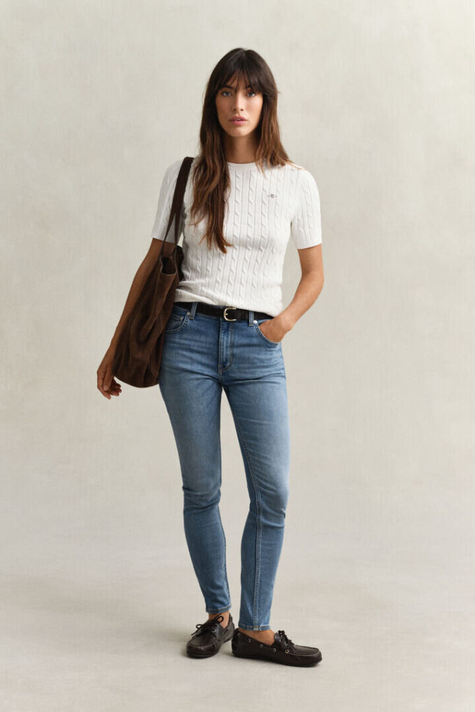 Cable Knit Short Sleeve Sweater Cable Knit Short Sleeve Sweater