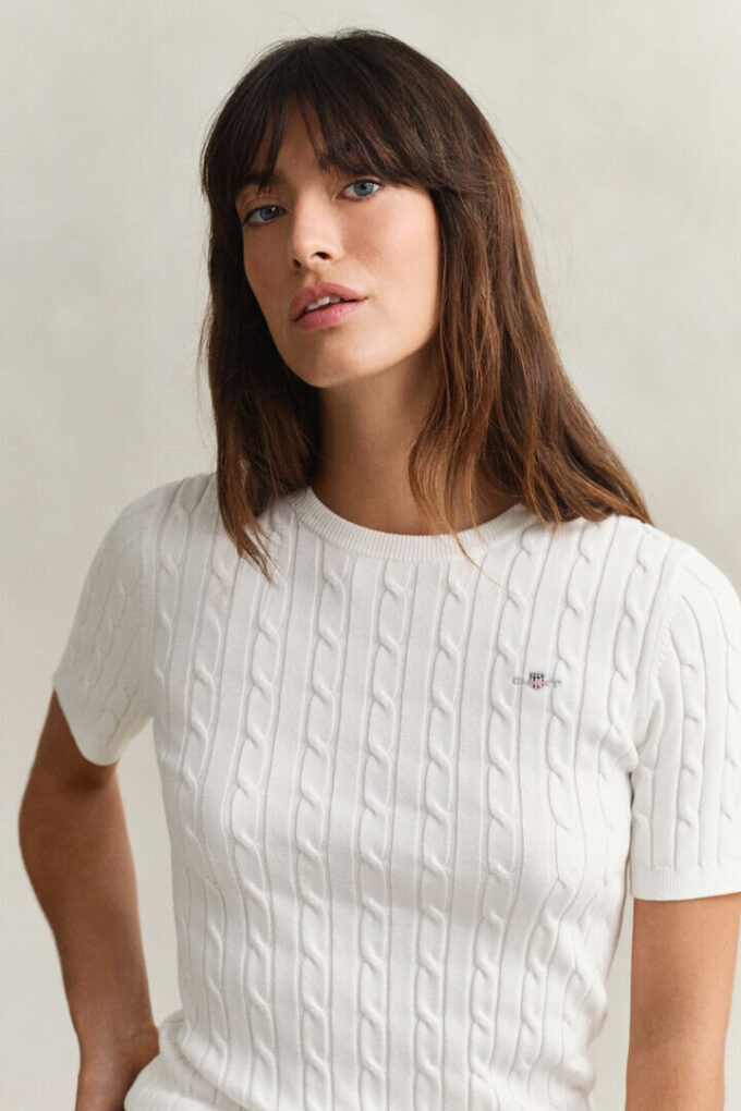 Cable Knit Short Sleeve Sweater Cable Knit Short Sleeve Sweater