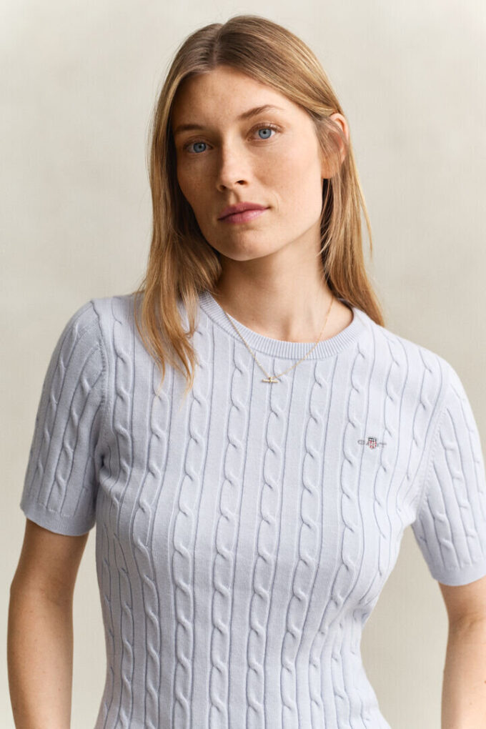 Cable Knit Short Sleeve Sweater Cable Knit Short Sleeve Sweater