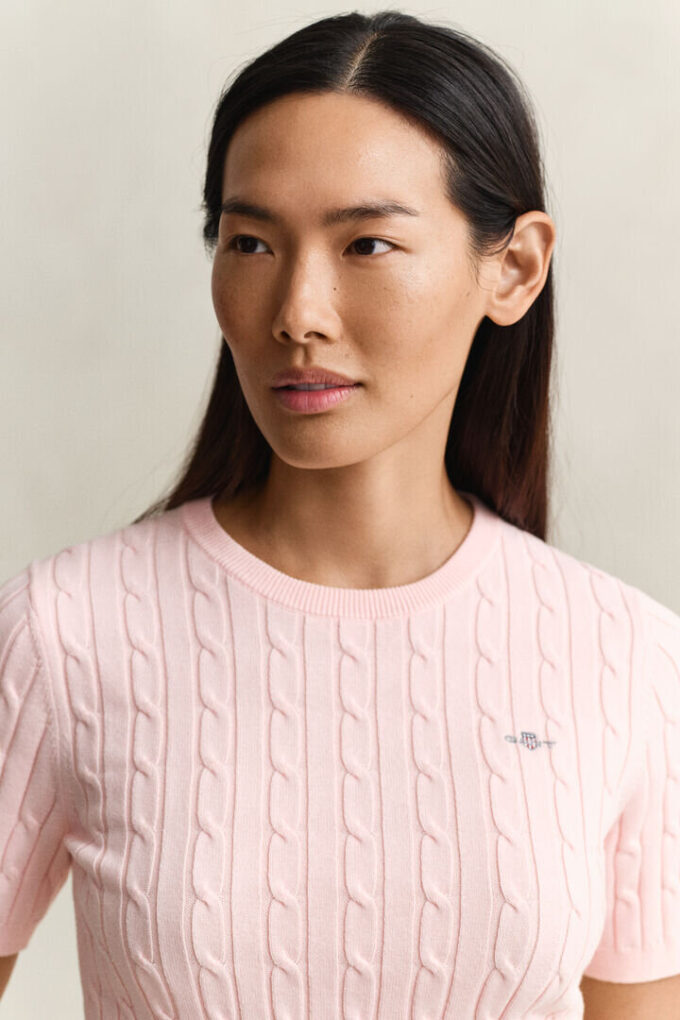 Cable Knit Short Sleeve Sweater Cable Knit Short Sleeve Sweater