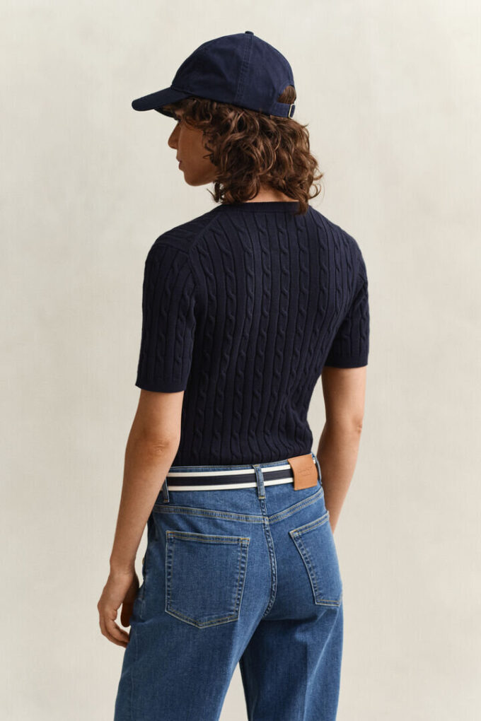Cable Knit Short Sleeve Sweater Cable Knit Short Sleeve Sweater