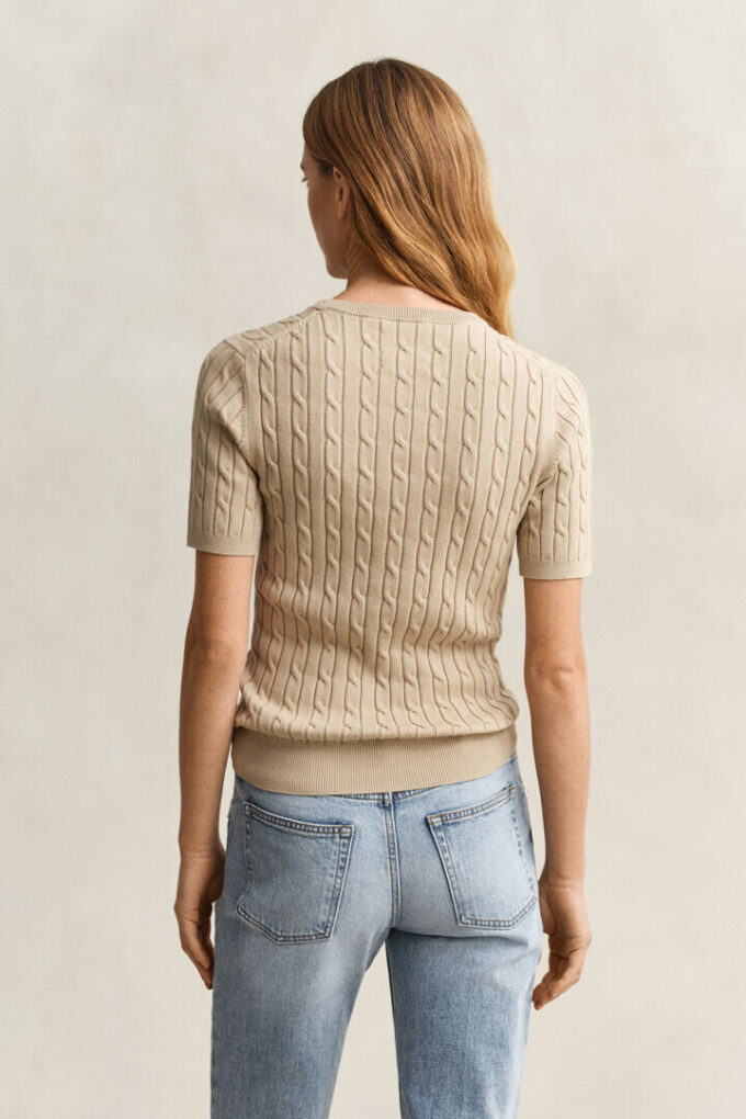 Cable Knit Short Sleeve Sweater Cable Knit Short Sleeve Sweater