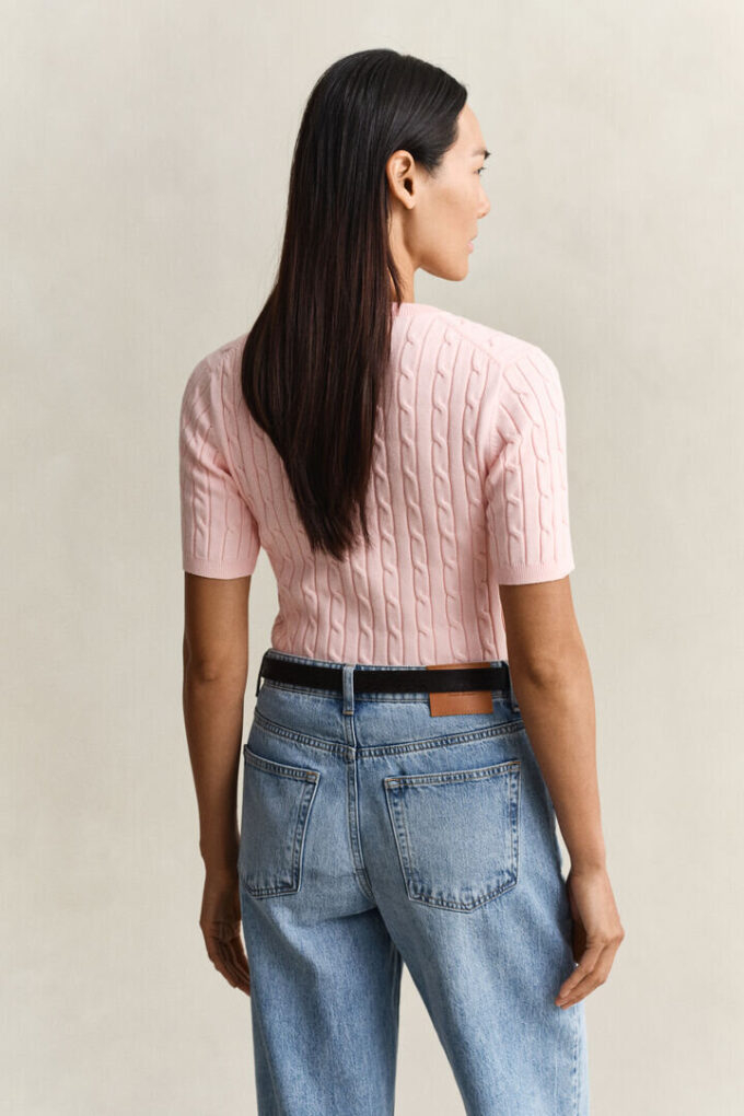Cable Knit Short Sleeve Sweater Cable Knit Short Sleeve Sweater