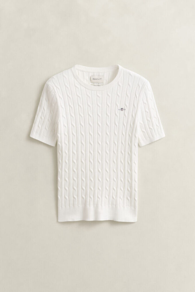 Cable Knit Short Sleeve Sweater Cable Knit Short Sleeve Sweater