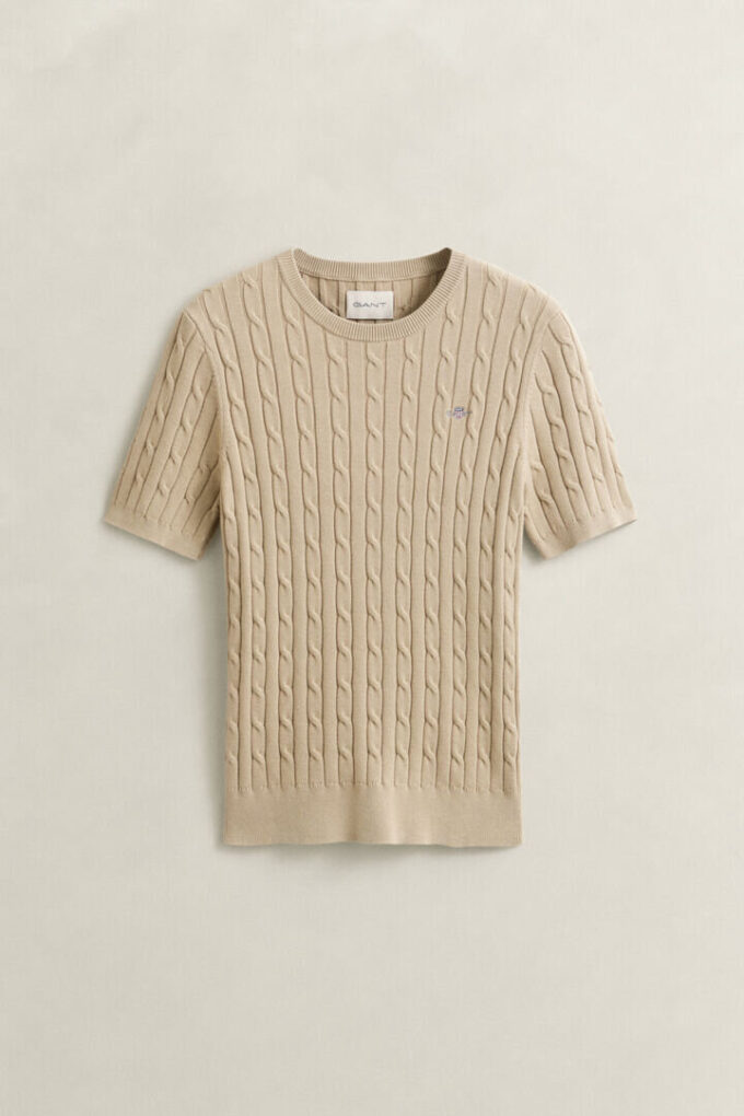 Cable Knit Short Sleeve Sweater Cable Knit Short Sleeve Sweater