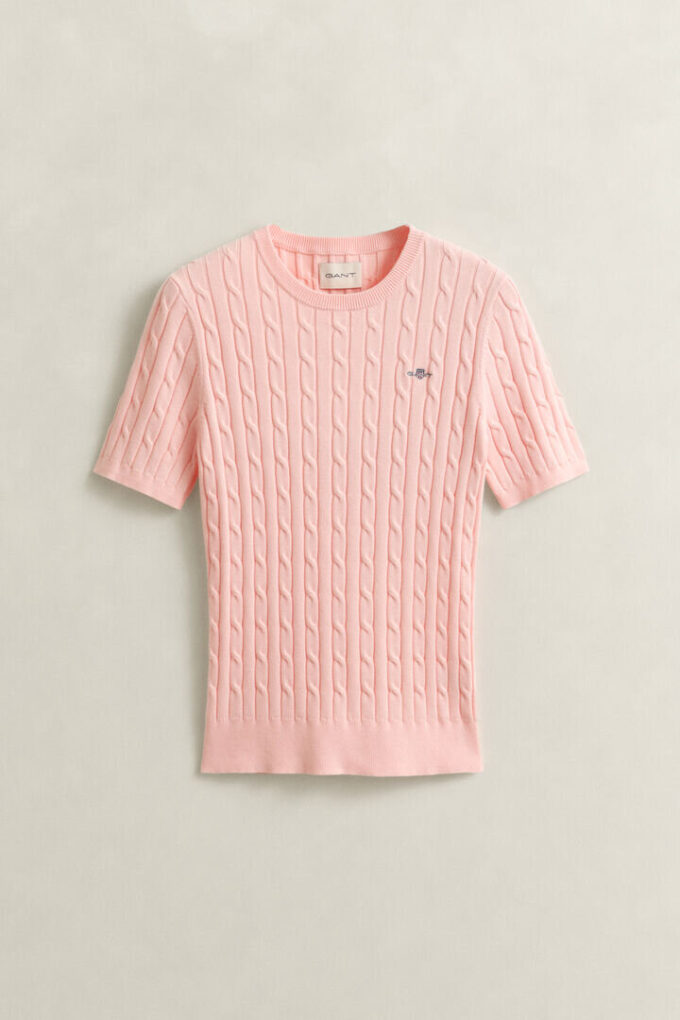 Cable Knit Short Sleeve Sweater Cable Knit Short Sleeve Sweater