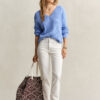 Cable Knit V-Neck Sweater Cable Knit V-Neck Sweater
