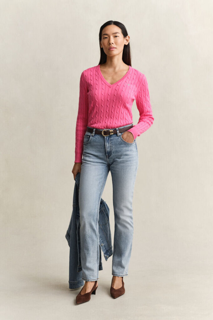 Cable Knit V-Neck Sweater Cable Knit V-Neck Sweater