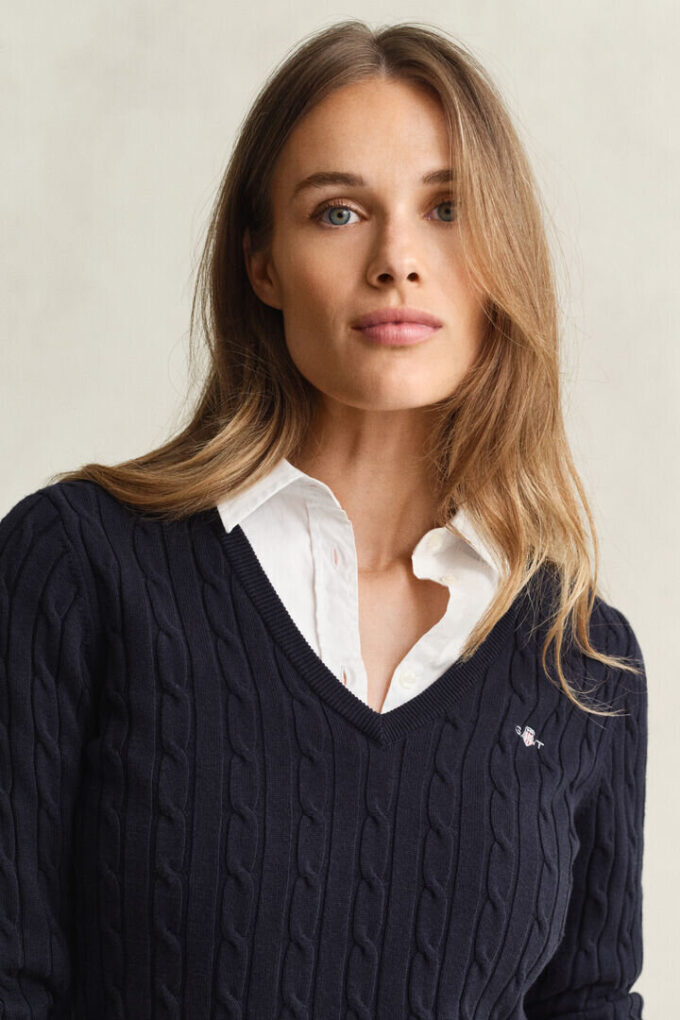 Cable Knit V-Neck Sweater Cable Knit V-Neck Sweater