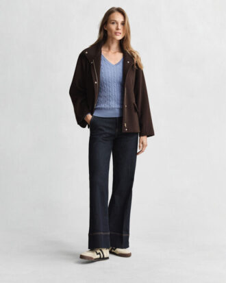 Cable Knit V-Neck Sweater