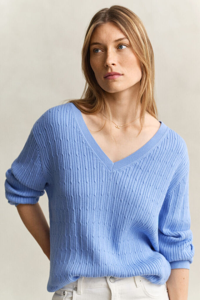 Cable Knit V-Neck Sweater Cable Knit V-Neck Sweater