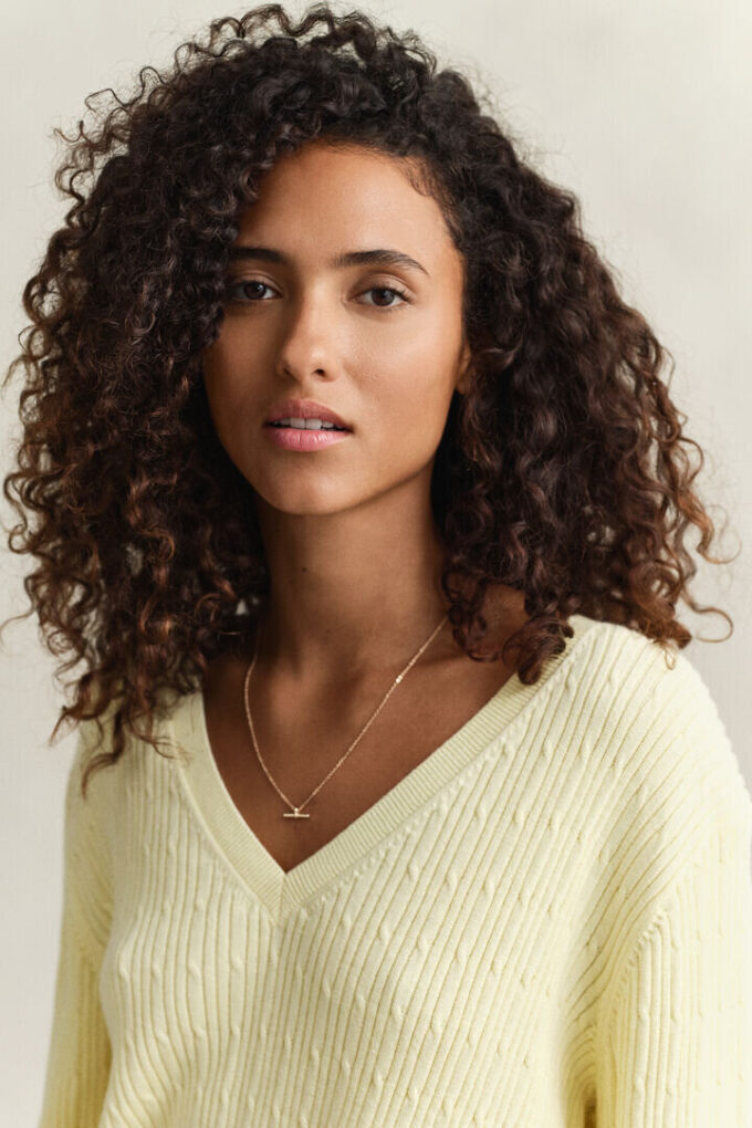 Cable Knit V-Neck Sweater Cable Knit V-Neck Sweater
