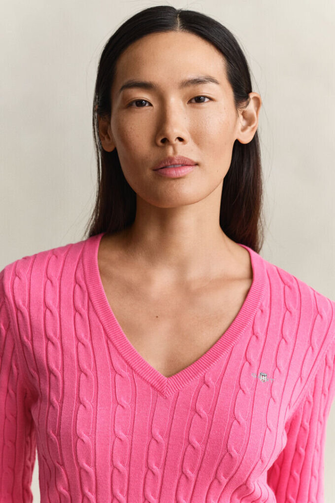 Cable Knit V-Neck Sweater Cable Knit V-Neck Sweater