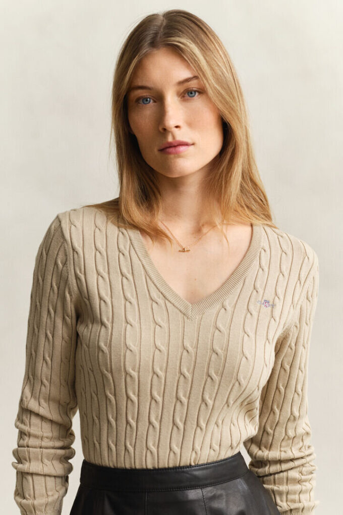 Cable Knit V-Neck Sweater Cable Knit V-Neck Sweater