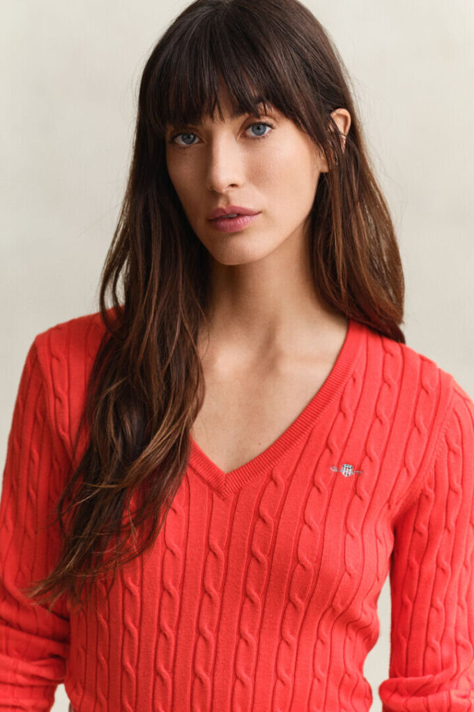 Cable Knit V-Neck Sweater Cable Knit V-Neck Sweater