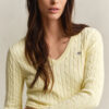 Cable Knit V-Neck Sweater Cable Knit V-Neck Sweater