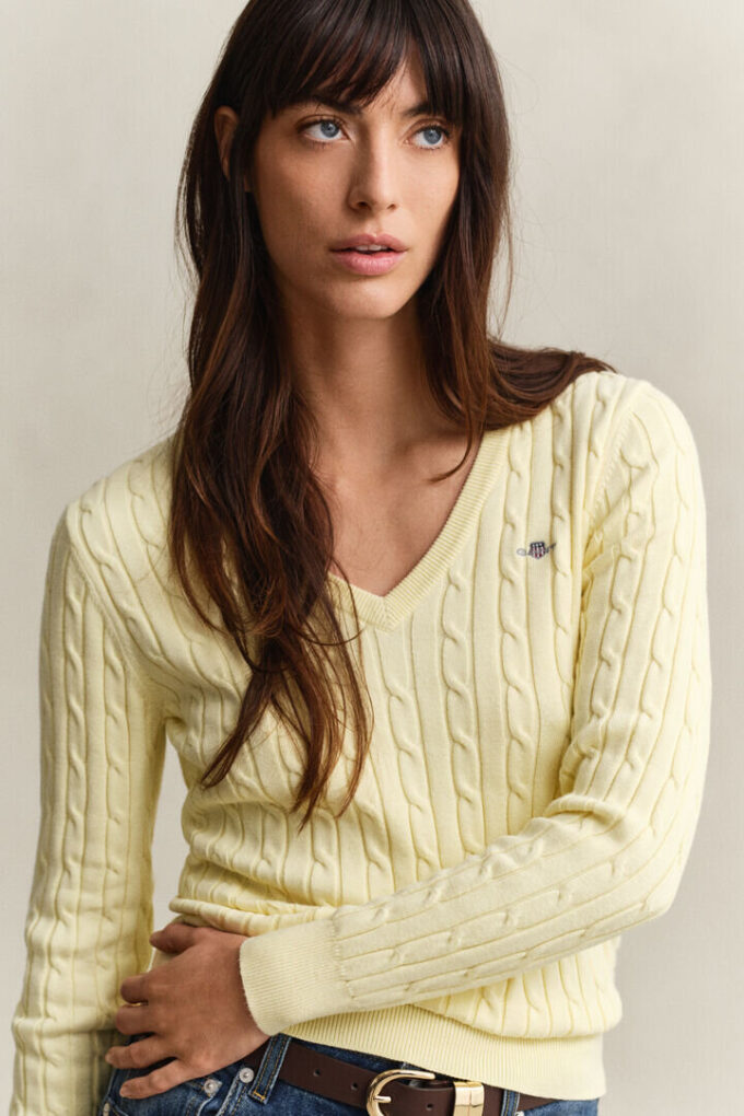 Cable Knit V-Neck Sweater Cable Knit V-Neck Sweater
