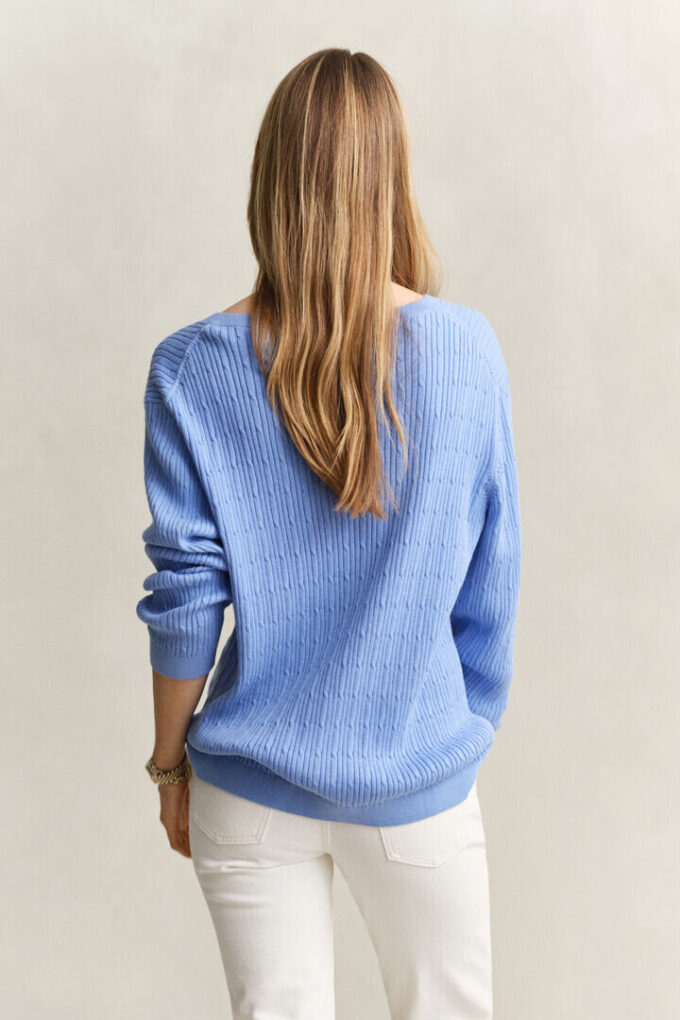 Cable Knit V-Neck Sweater Cable Knit V-Neck Sweater