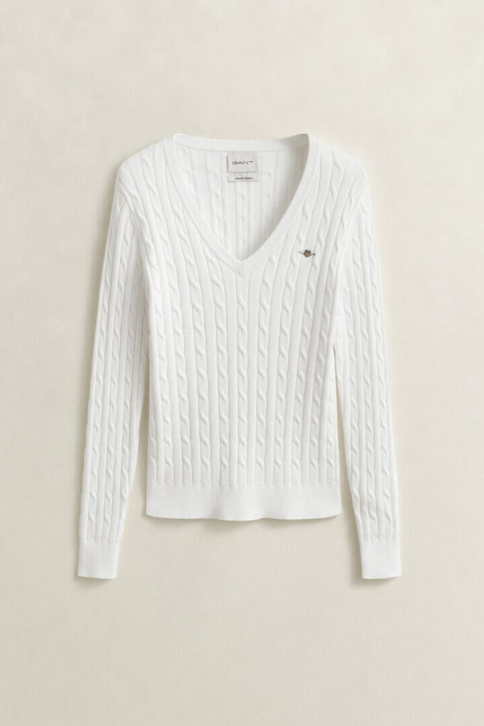 Cable Knit V-Neck Sweater Cable Knit V-Neck Sweater