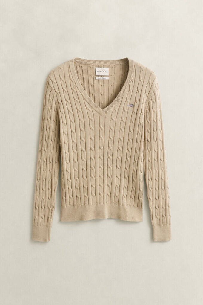 Cable Knit V-Neck Sweater Cable Knit V-Neck Sweater