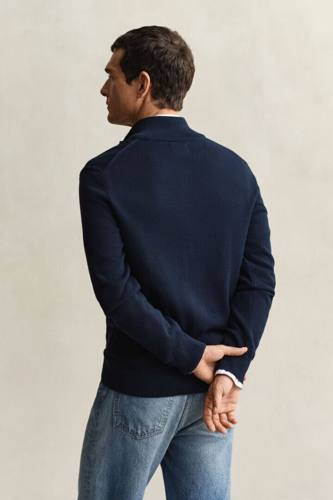 Casual Cotton Zip Cardigan Casual Cotton Zip Cardigan
