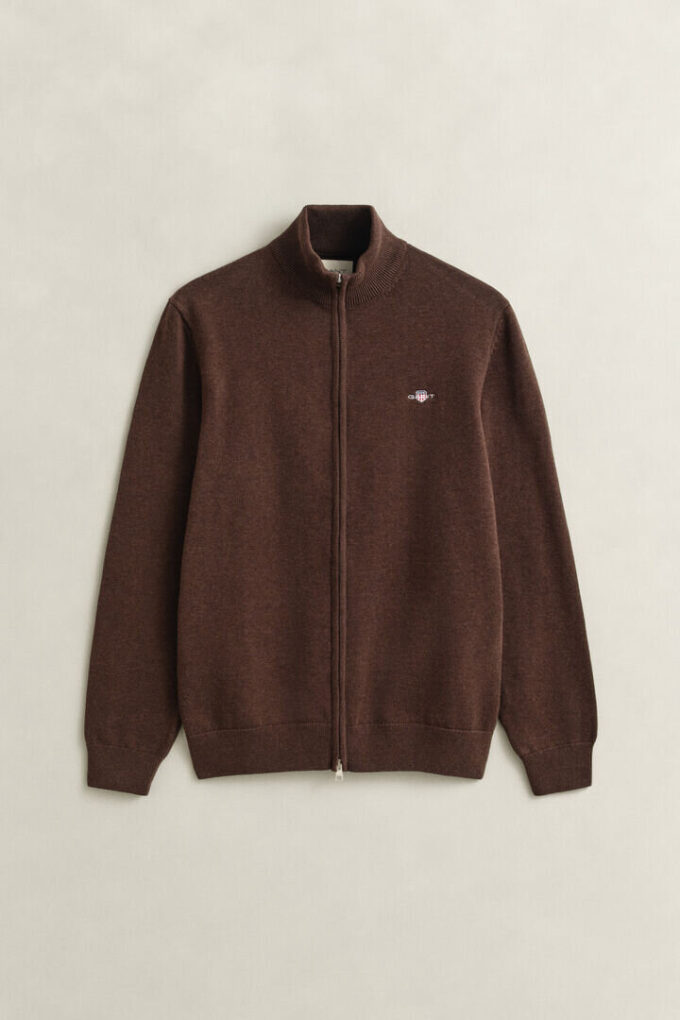 Casual Cotton Zip Cardigan