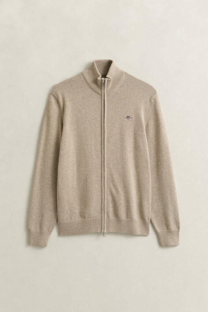 Casual Cotton Zip Cardigan Casual Cotton Zip Cardigan