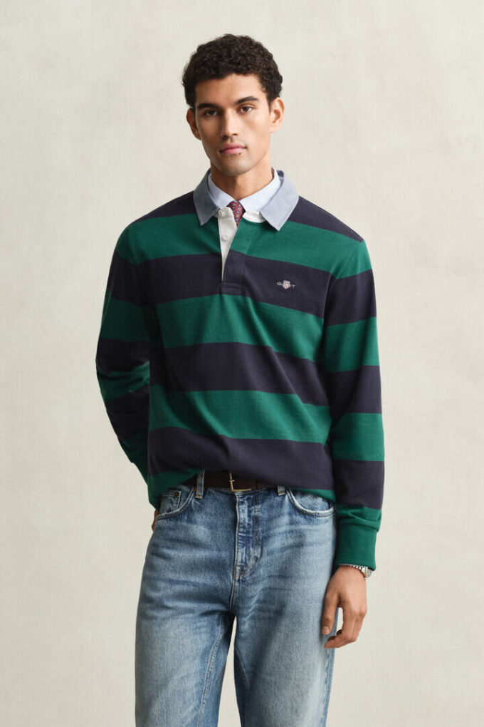 Chambray Collar Striped Heavy Rugger Chambray Collar Striped Heavy Rugger