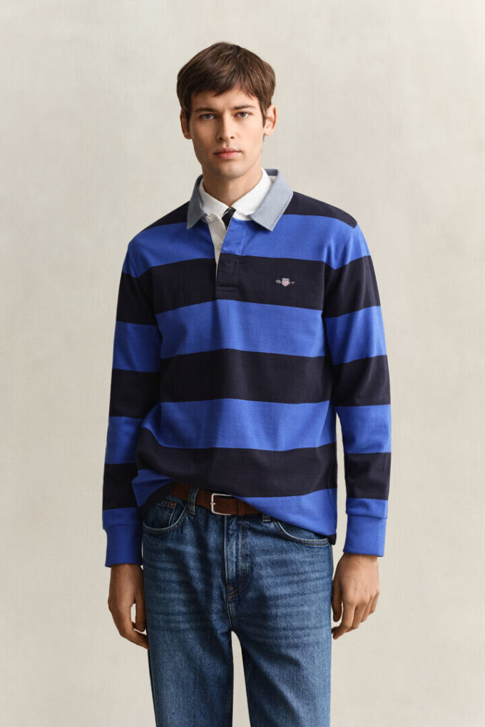 Chambray Collar Striped Heavy Rugger Chambray Collar Striped Heavy Rugger