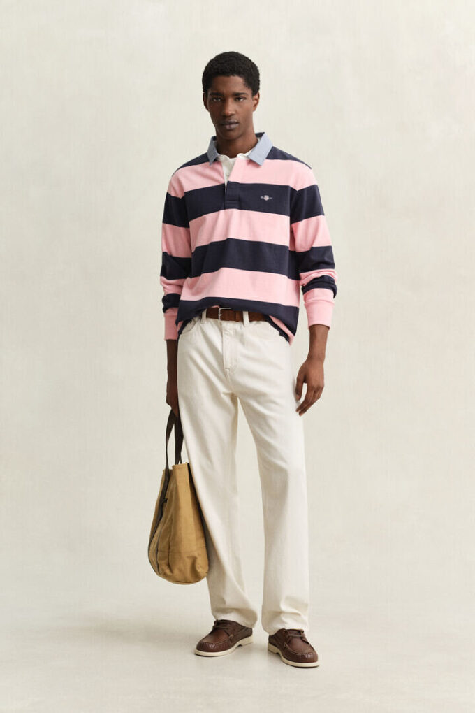 Chambray Collar Striped Heavy Rugger Chambray Collar Striped Heavy Rugger