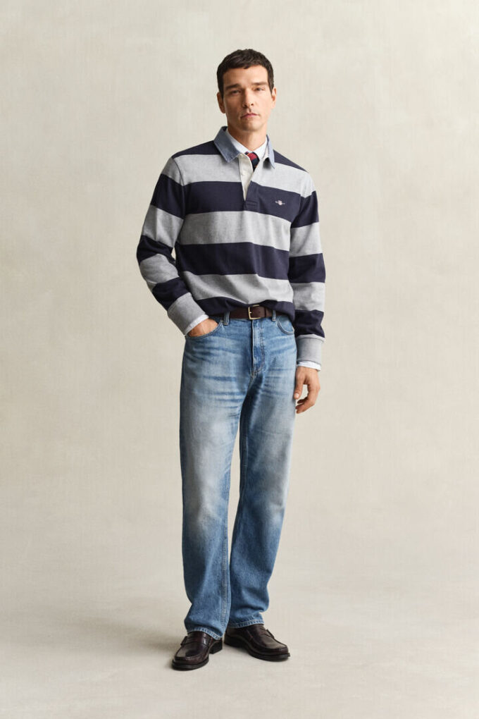 Chambray Collar Striped Heavy Rugger Chambray Collar Striped Heavy Rugger
