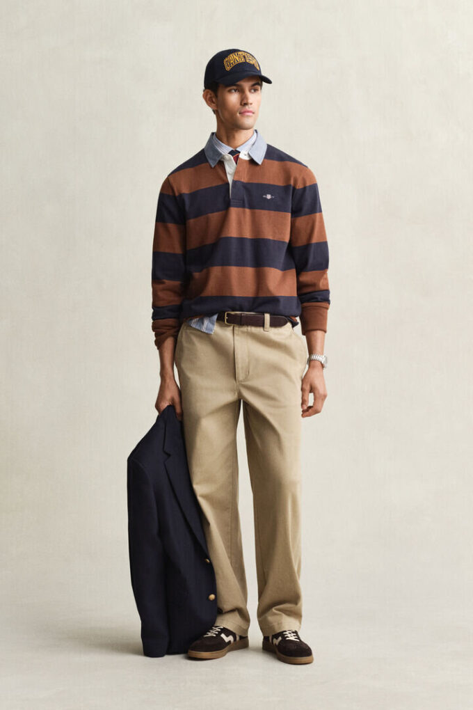 Chambray Collar Striped Heavy Rugger Chambray Collar Striped Heavy Rugger